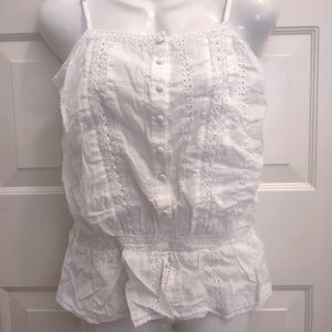 CAMISOLE EYELET COVERED BUTTONS